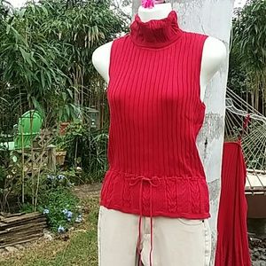 Katherine Kelly Ribbed Knit &Crochet Sweater set